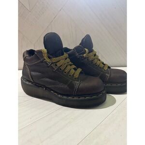 Dr.‎ Martens 9365 Platform Ankle Boots Leather Lace Up Brown Men's Size 5